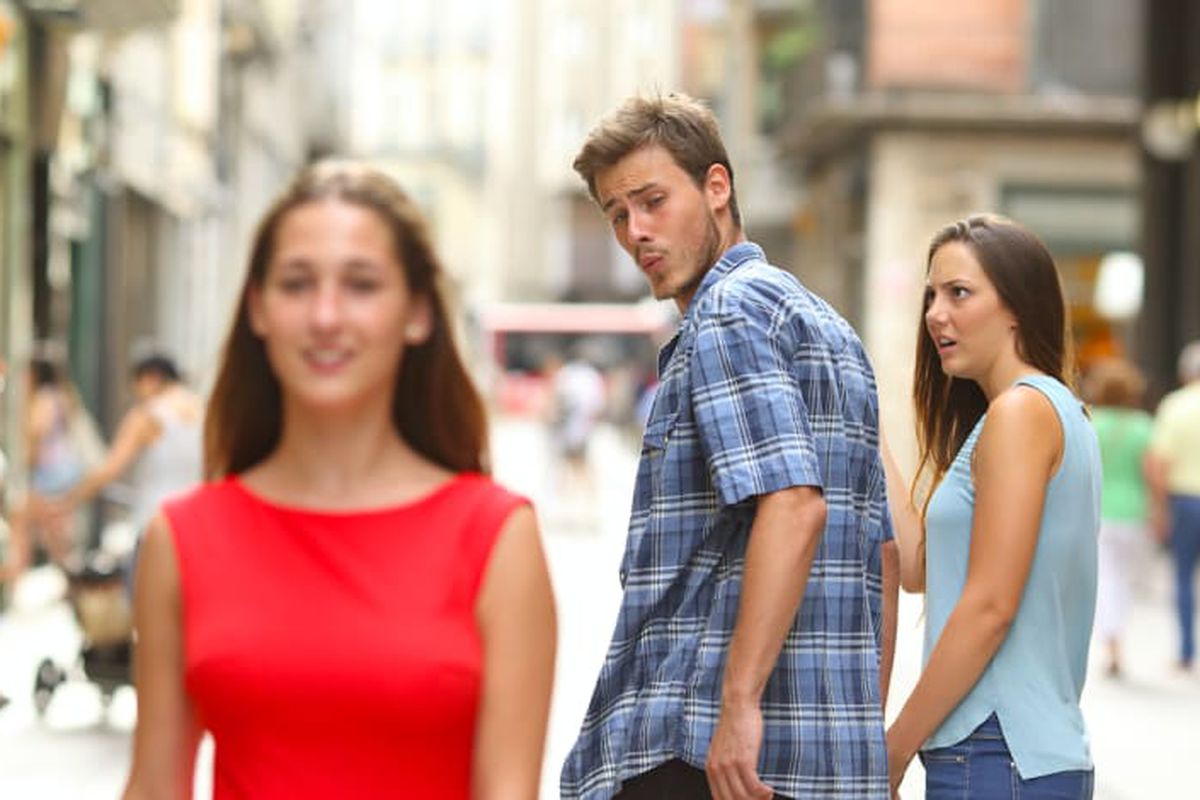 Distracted Boyfriend meme about Odele